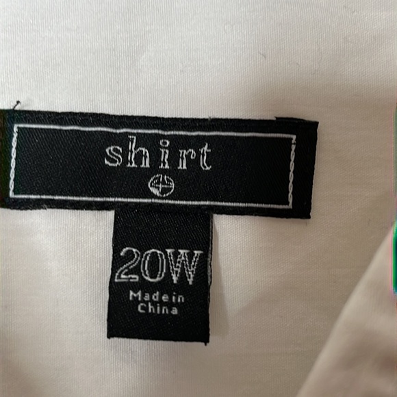 SHIRT brand Womens Cotton blend Full Button Down Shirt Blouse 20W PLUS SIZE - Picture 2 of 7